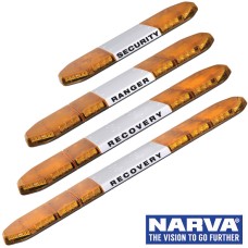 NARVA LED Legion Light Bars (Amber) & Illuminated Opal Centre, 12 Volt, Class 1 - 0.9m To 1.7m Long